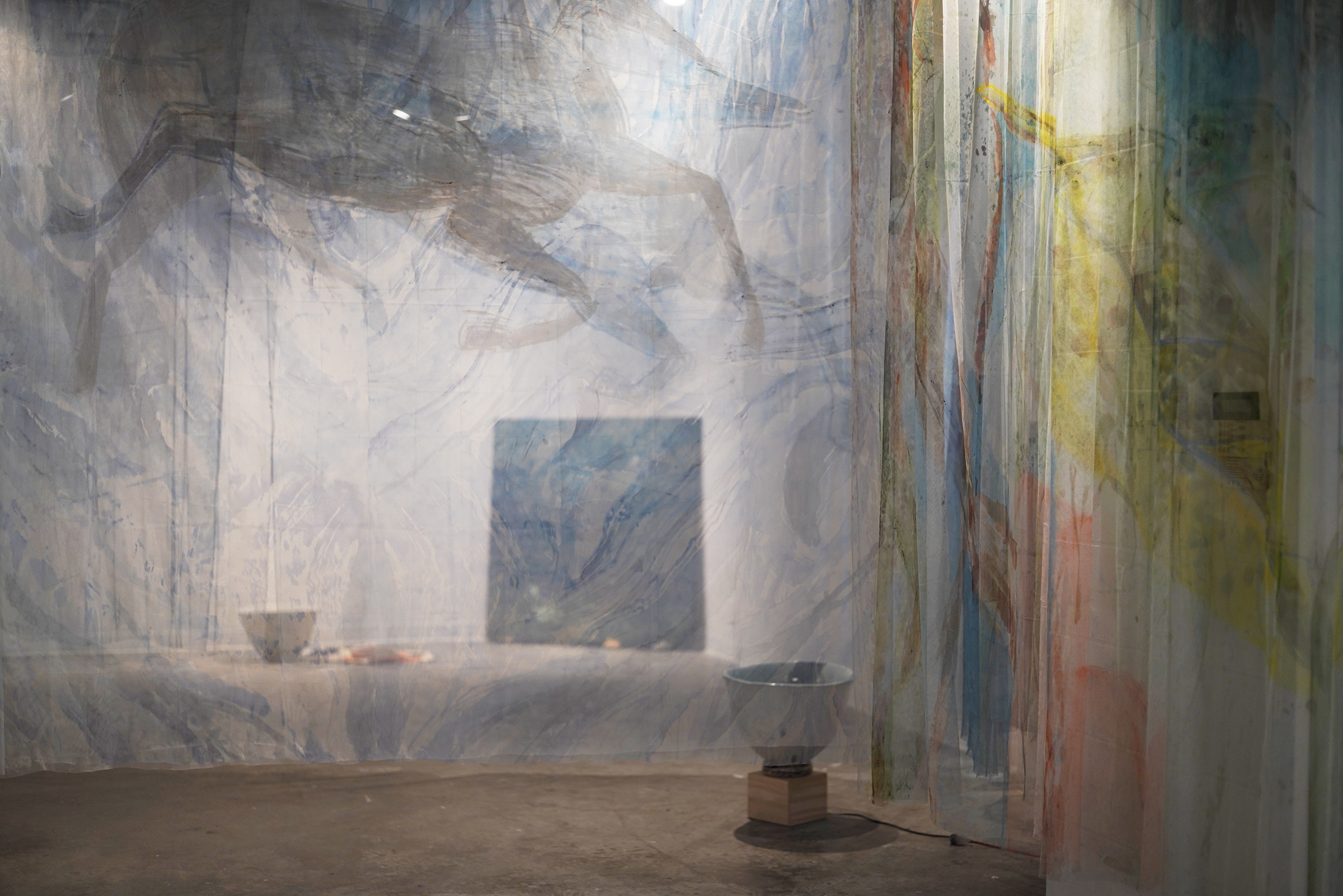 Installation view (Garden and Horse Swimming)